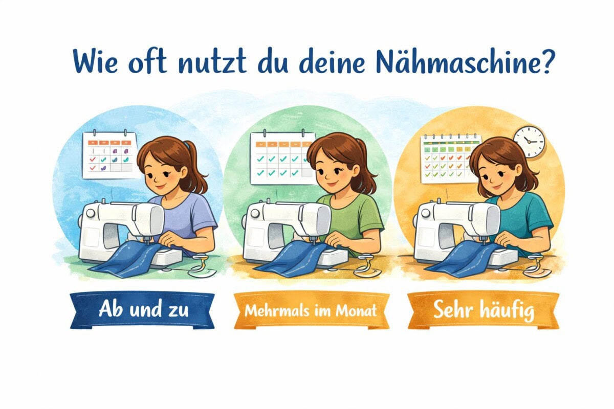 Wie oft nutzt du deine Nähmaschine?