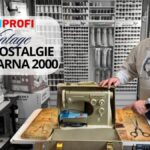 Vintage Nähmaschine in nostalgischem Stil