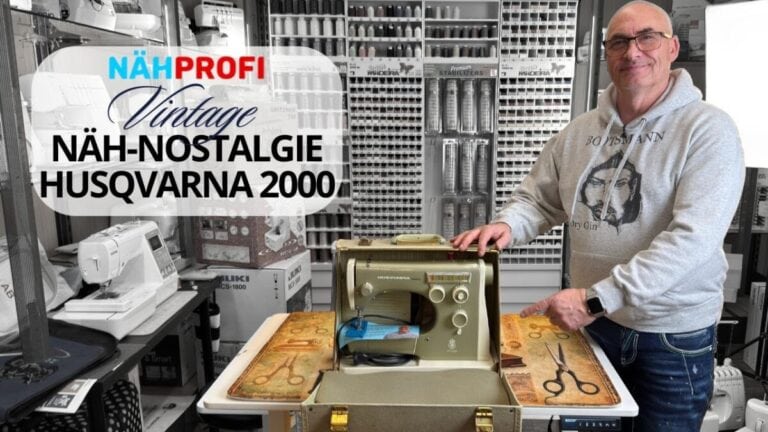 Vintage Nähmaschine in nostalgischem Stil