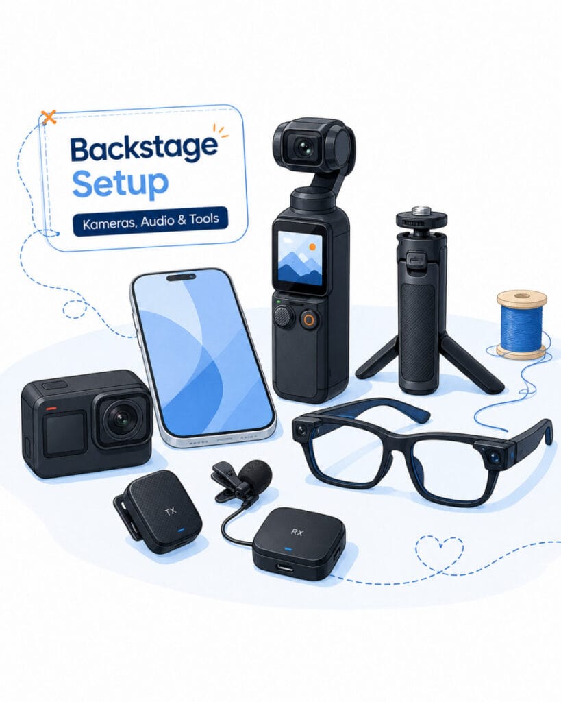 Mein Backstage Setup findest Du hier